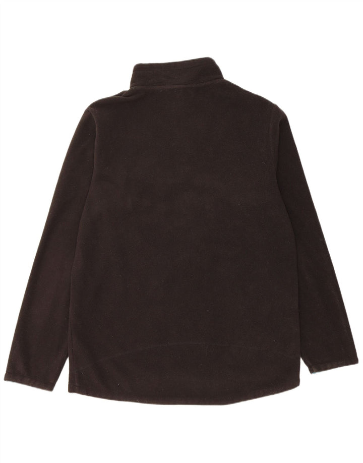 Weird Fish Herren-Fleecepullover mit Reißverschluss am Hals, Mittelschwarzes Polyester