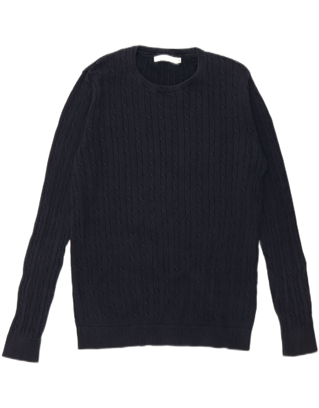 JACK & JONES Mens Crew Neck Jumper Sweater Medium Navy Blue Cotton Vintage Jack & Jones and Second-Hand Jack & Jones from Messina Hembry 