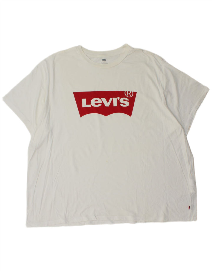 Levi's Herren-T-Shirt mit Grafik, 4XL, weiße Baumwolle