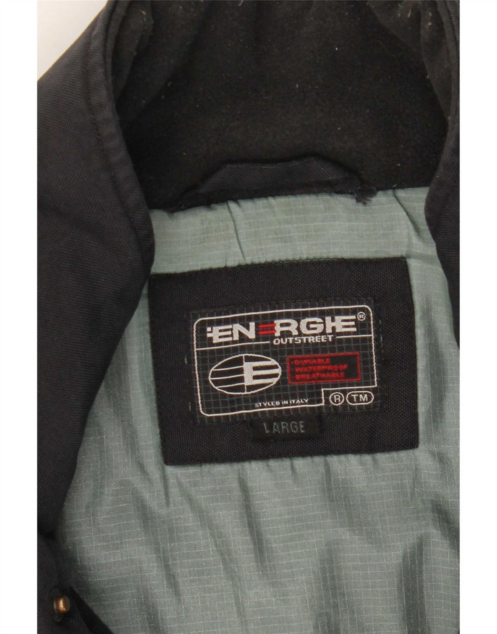 Energie Herren-Windbreakerjacke mit Kapuze, Größe 40, Schwarz