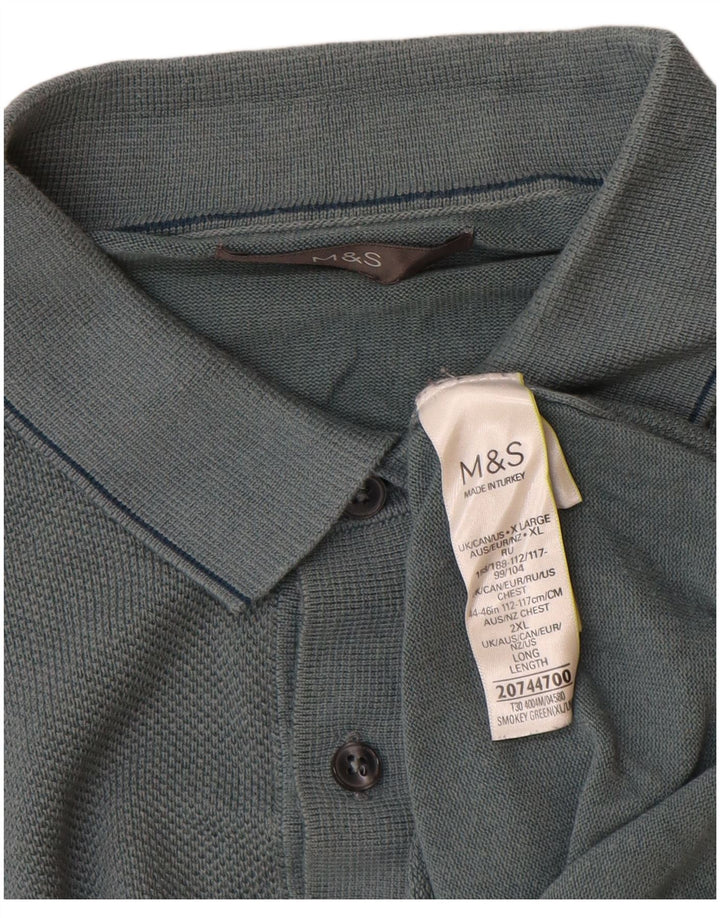 Marks & Spencer Herren-Pullover mit Rollkragen, XL, Blau, Modal