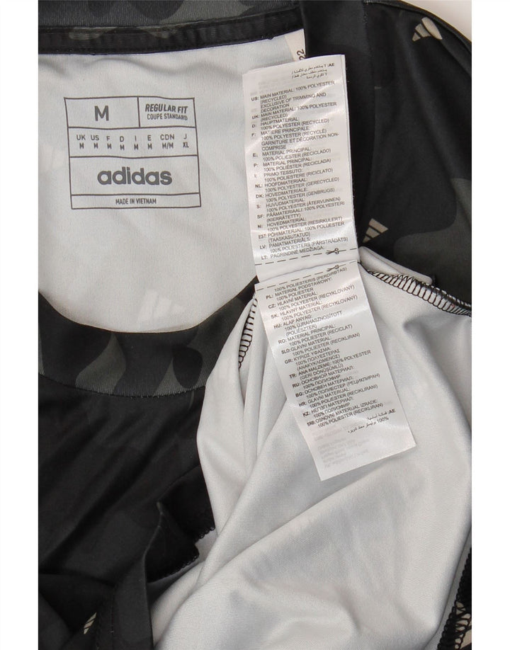 Adidas Herren Aeroready Graphic T-Shirt Top Medium Schwarz Camouflage Polyester