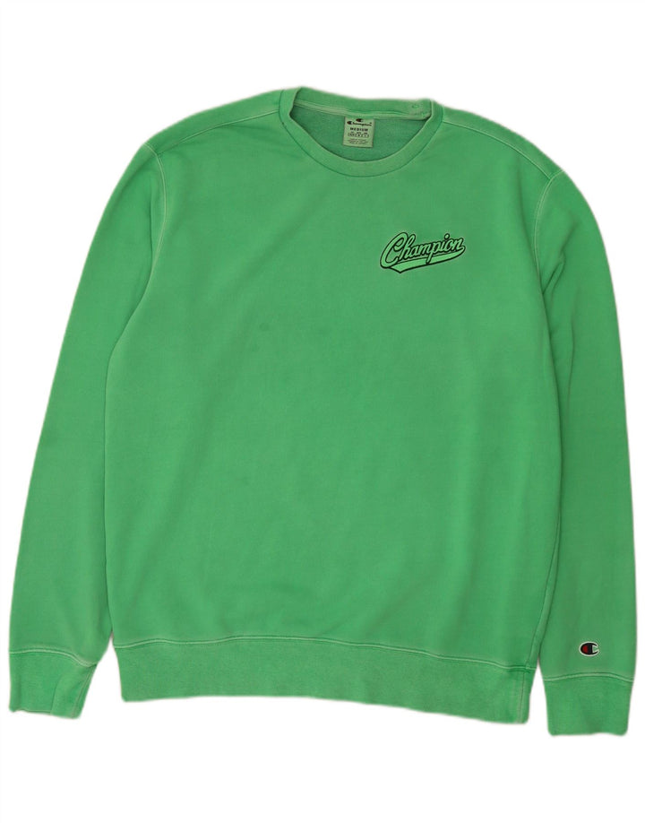 CHAMPION Herren-Sweatshirt-Pullover aus mittelgrüner Baumwolle