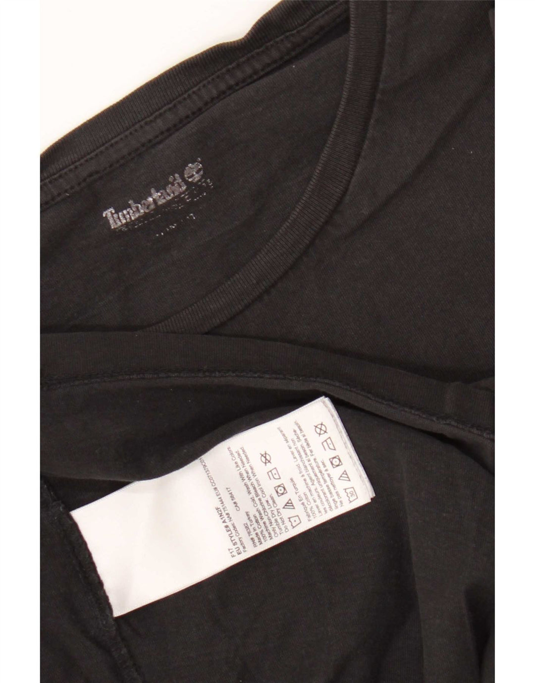 Timberland Herren-T-Shirt mit Grafik, Größe S, schwarze Baumwolle