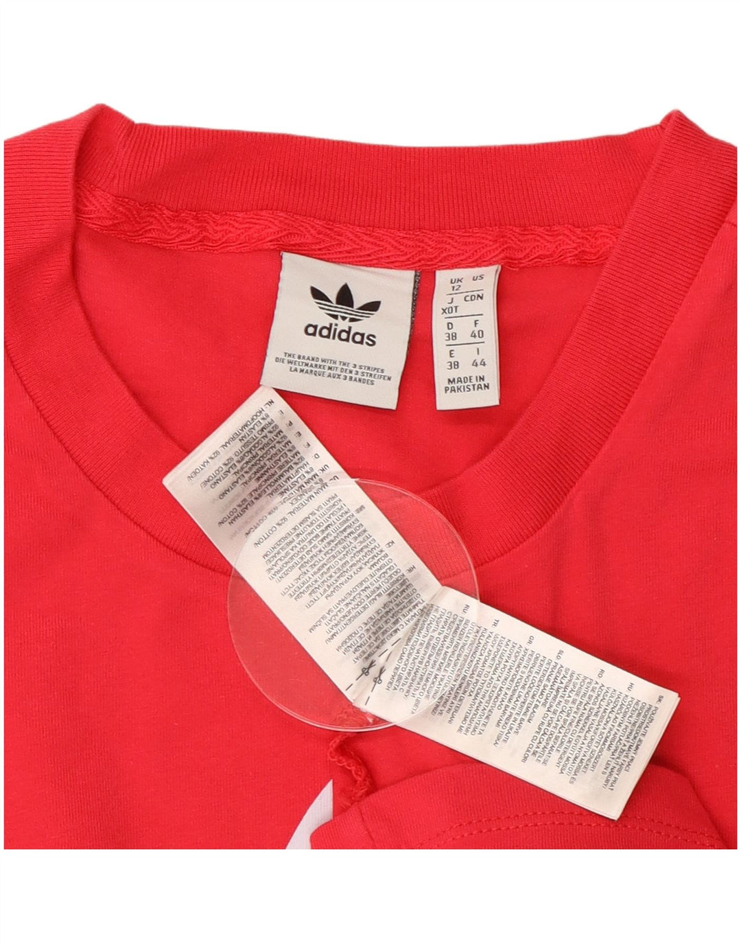 ADIDAS Damen Grafik T-Shirt Top UK 12 Mittelrosa Baumwolle