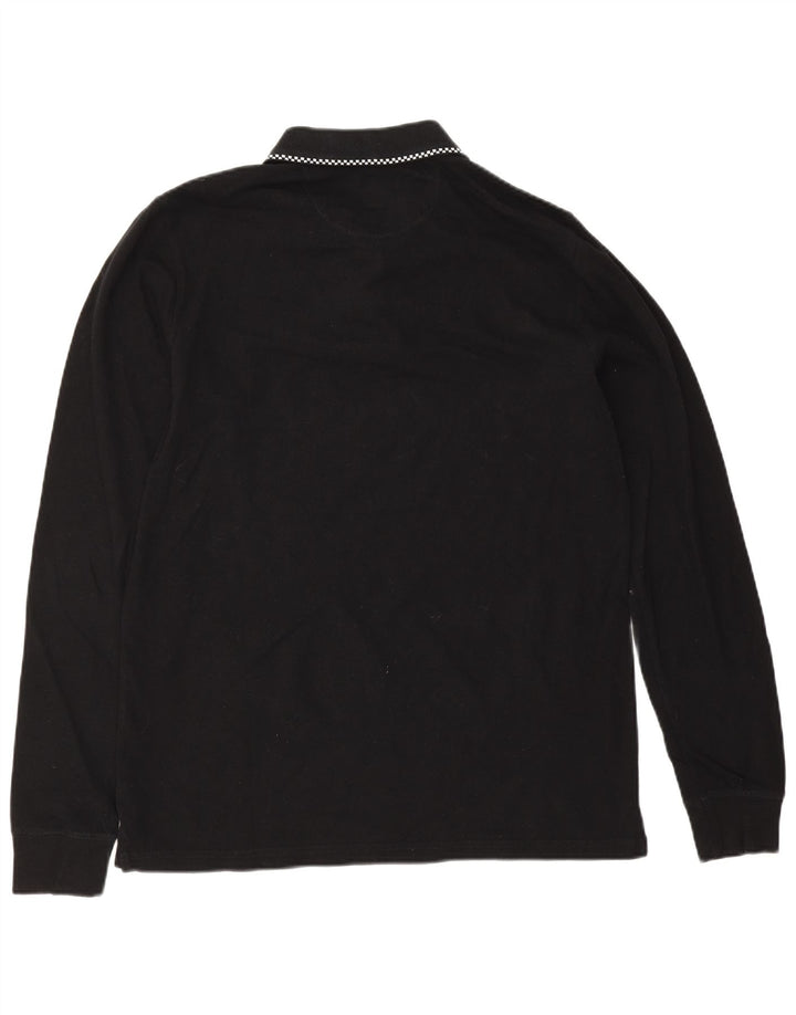 VANS Herren Langarm-Poloshirt Mittelschwarz Geometrisch