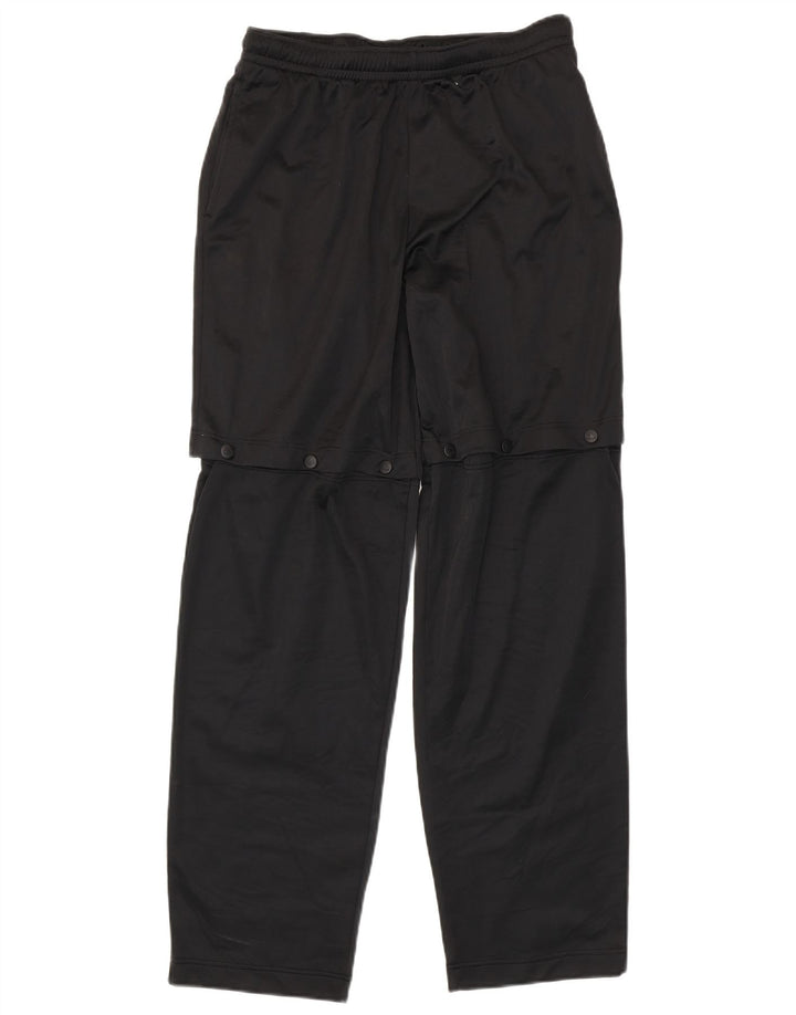 Kappa Herren-Trainingshose mit Grafik, groß, aus schwarzem Polyester