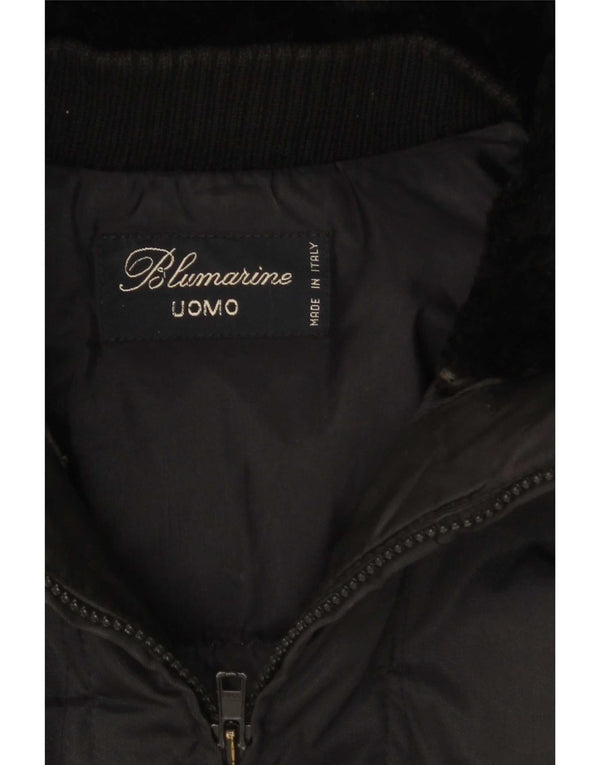 Blumarine Herren Parka Jacke UK 40 Large Schwarz