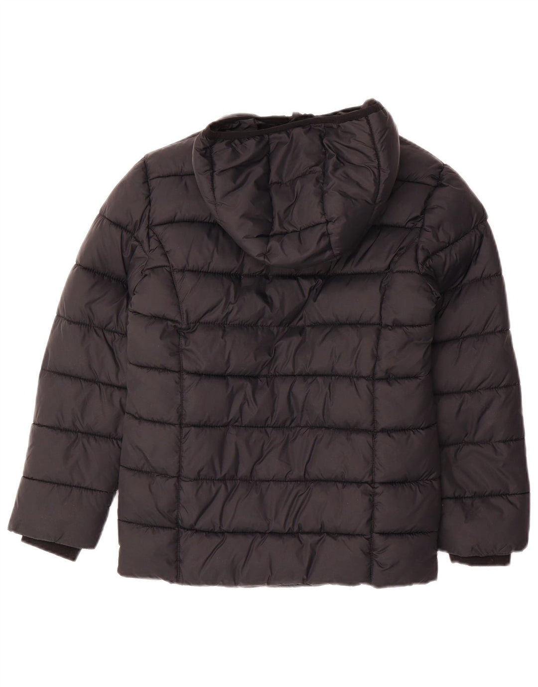 Jack Wills wattierte Jungenjacke mit Kapuze, 9–10 Jahre, schwarzes Polyamid