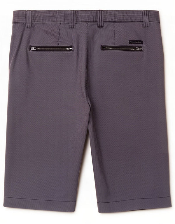 Calvin Klein Herren Slim Fit Chino Shorts Medium W32 Blauer Nadelstreifen