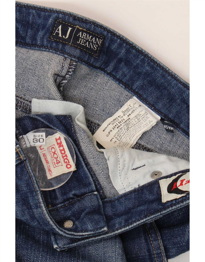 Armani Damen Bootcut Jeans W30 L28 Blaue Baumwolle