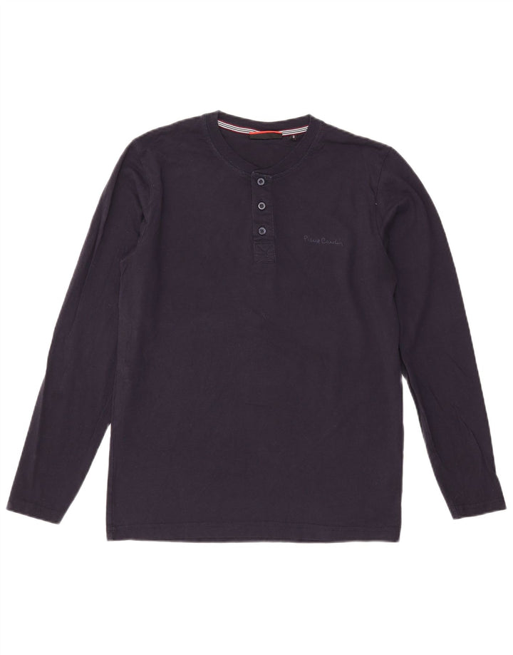 Pierre Cardin Herren-Top, langärmelig, klein, marineblau, Baumwolle