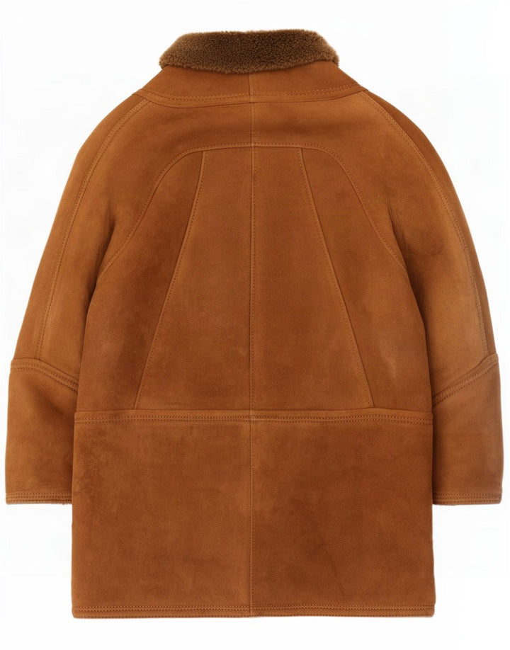 Master Damen-Lammfellmantel UK 18 XL Braun