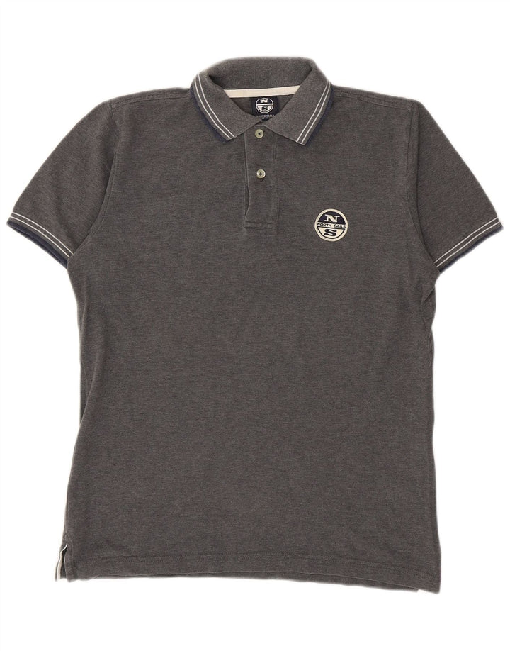 North Sails Herren-Poloshirt aus mittelgrauer Baumwolle
