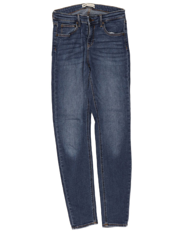 Zara Damen Skinny Jeans EU 38 Small W28 L29 Blau