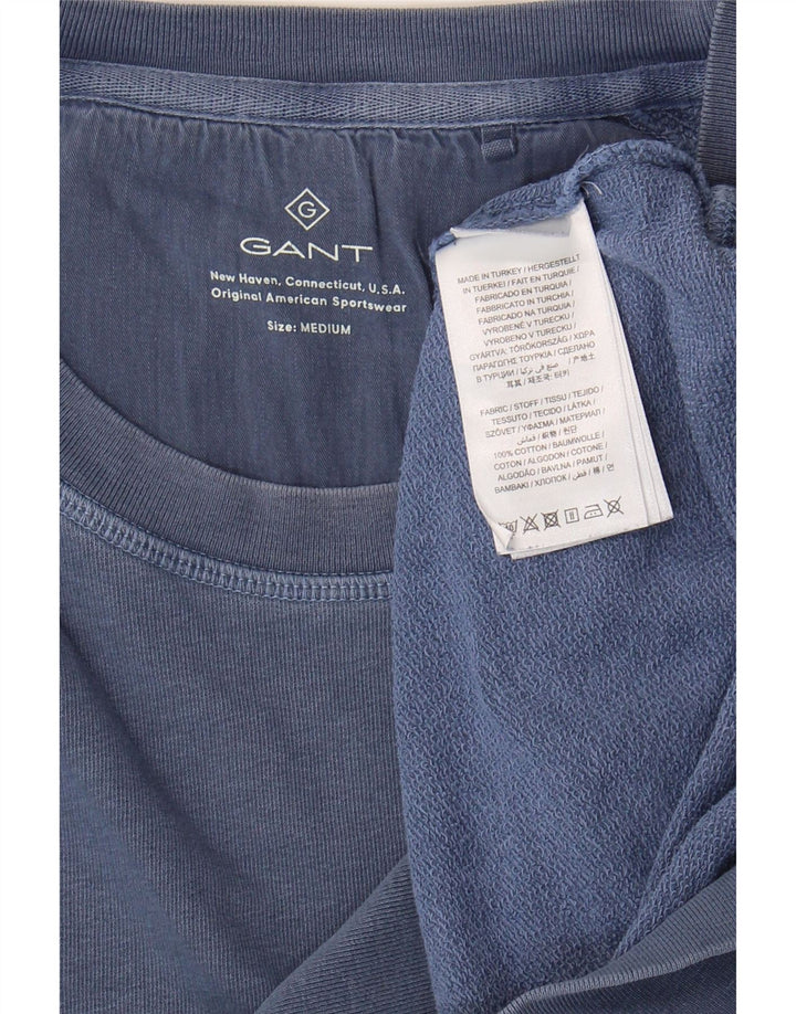GANT Mens Sweatshirt Jumper Medium Blue Cotton Vintage Gant and Second-Hand Gant from Messina Hembry 