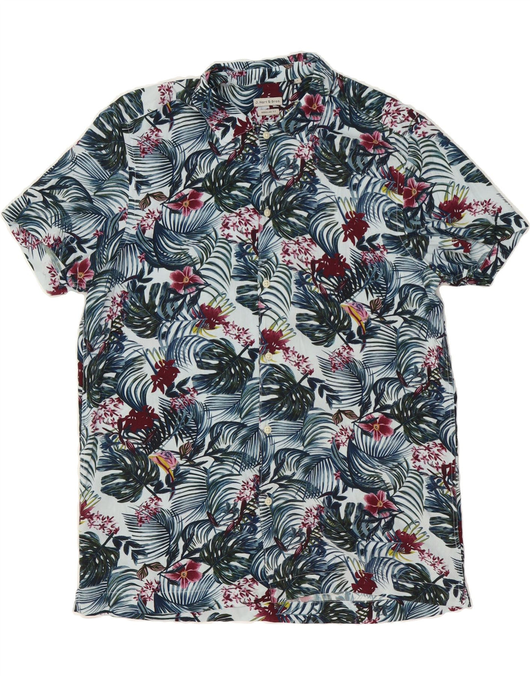 J. HART & BROS Mens Regular Fit Shirt Large Multicoloured Floral Vintage J. Hart & Bros and Second-Hand J. Hart & Bros from Messina Hembry 