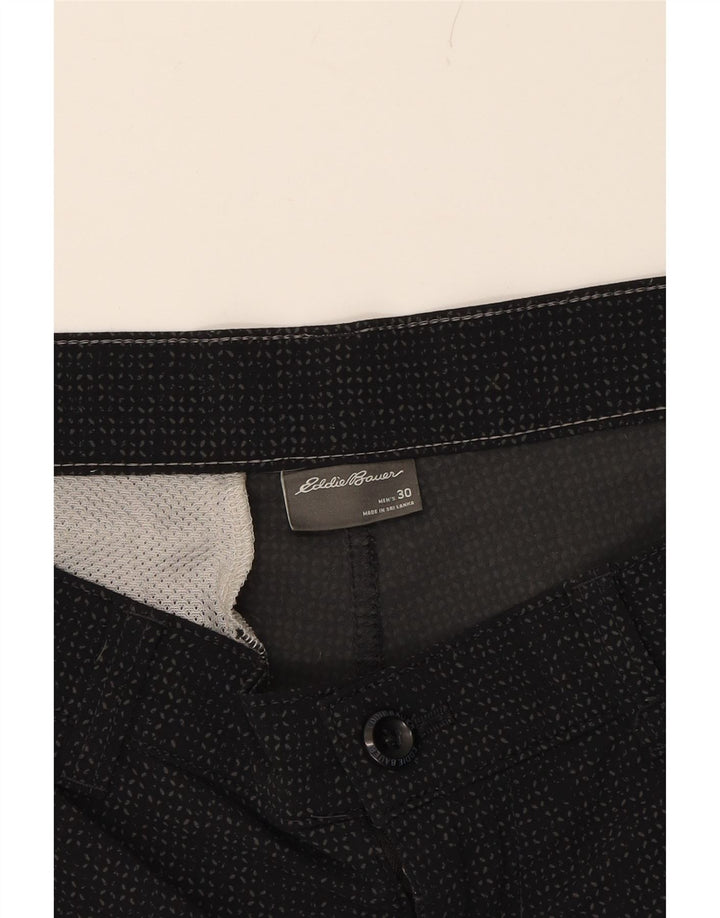 EDDIE BAUER Mens Chino Shorts W30 Medium Black Spotted Nylon Vintage Eddie Bauer and Second-Hand Eddie Bauer from Messina Hembry 