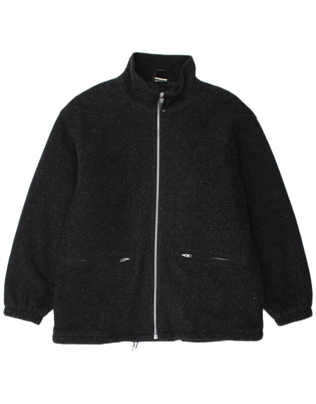 CRANE Herren-Fleecejacke mit lockerer Passform, UK 36, Größe S, schwarz geflecktes Polyester