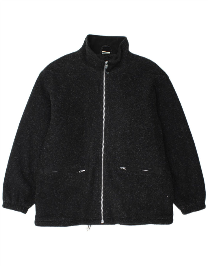 CRANE Herren-Fleecejacke mit lockerer Passform, UK 36, Größe S, schwarz geflecktes Polyester