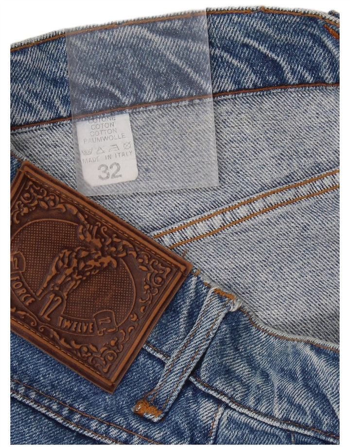 VINTAGE Damen Jeansrock W32 Große blaue Baumwolle