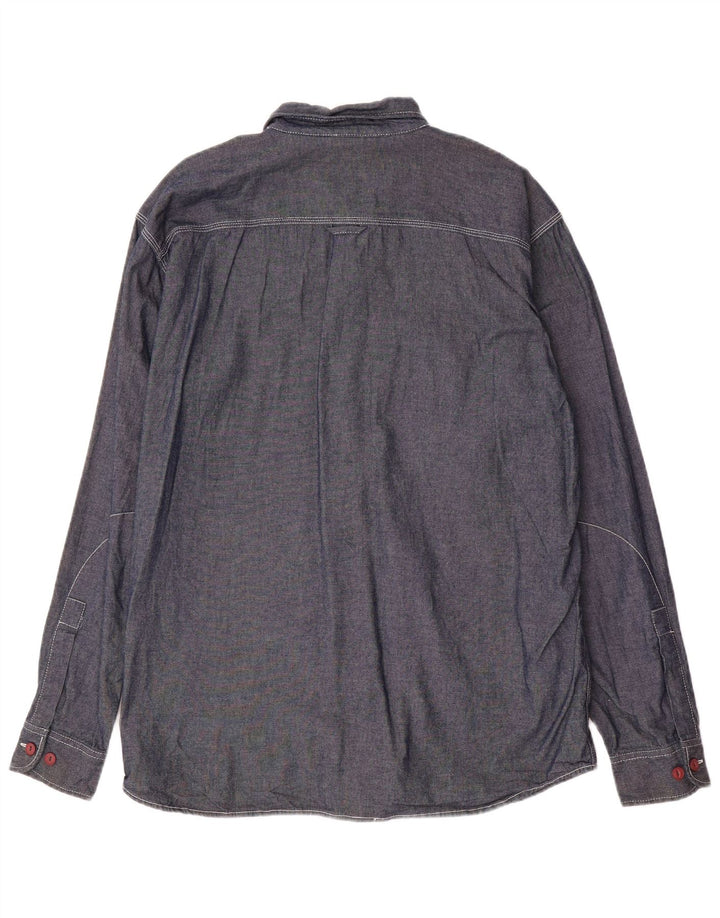 LEE Herrenhemd XL Marineblau aus Baumwolle