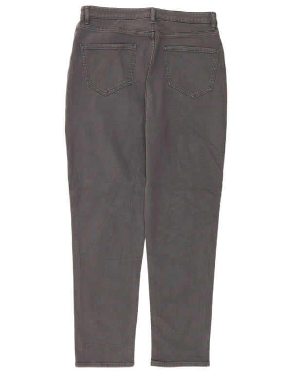 Fat Face Damen High Waist Tapered Jeans UK 10 Small W30 L28 Graue Baumwolle