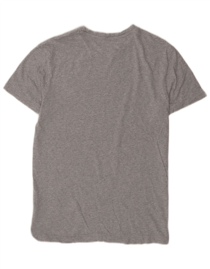 All Saints Herren T-Shirt Top Small Grau Baumwolle