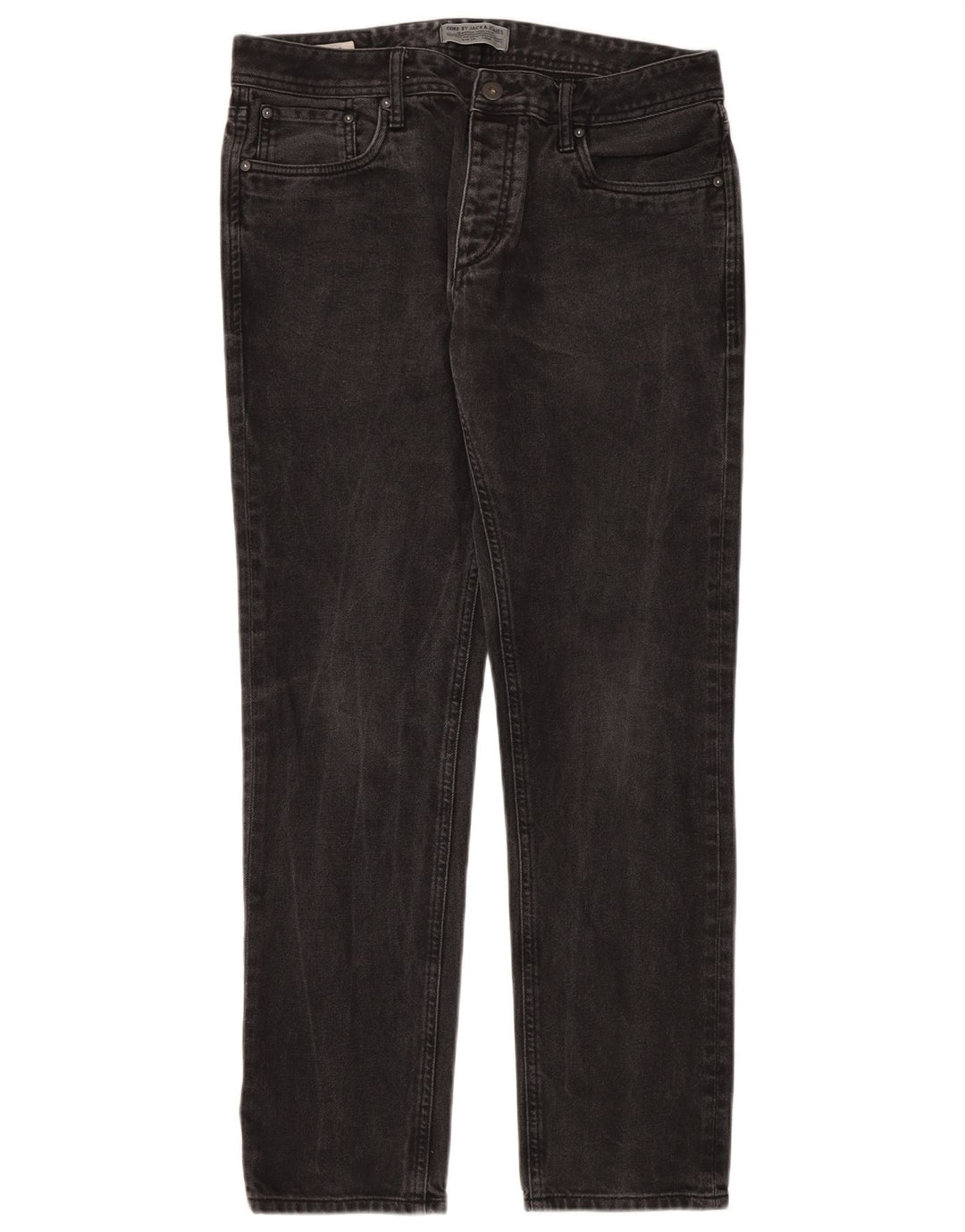 JACK & JONES Herren Slim Jeans W34 L32 Schwarze Baumwolle