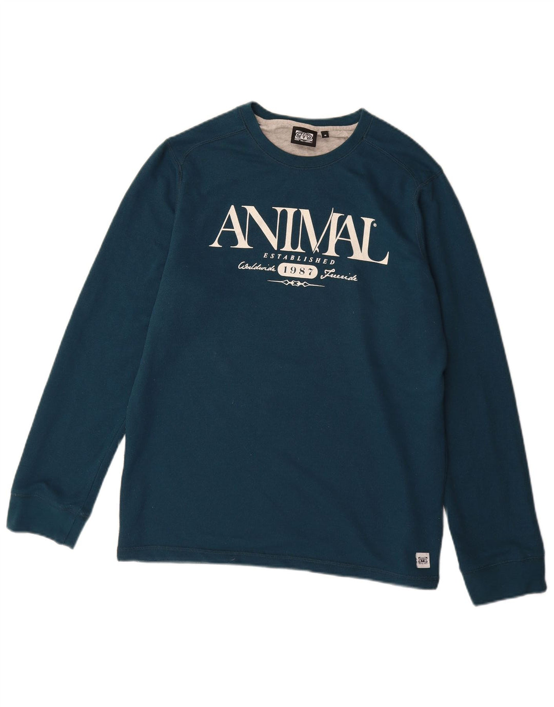 Animal Graphic Herren-Sweatshirt aus mittelblauer Baumwolle