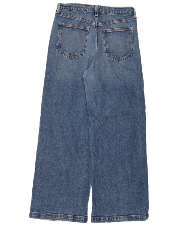 Gap Damen Stride High Rise Wide Leg Jeans US 10 Large W30 L31 Blaue Baumwolle
