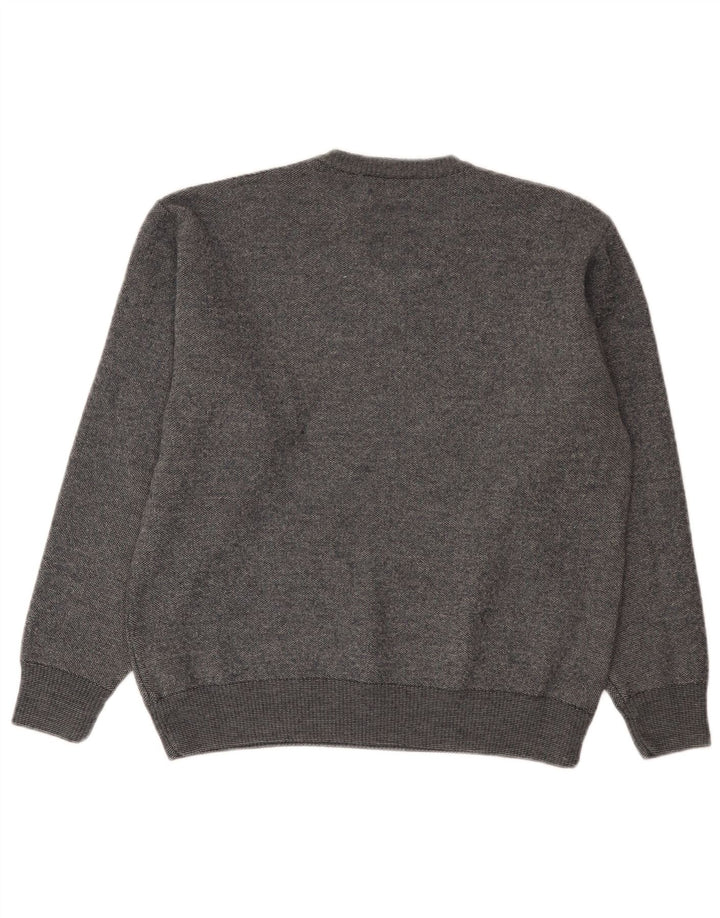 Marks & Spencer Damen-Pullover mit V-Ausschnitt, Gr. 42, Größe L, Grau meliert