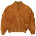 Vintage Herren Wildleder Bomberjacke IT 56 2XL Beige Leder