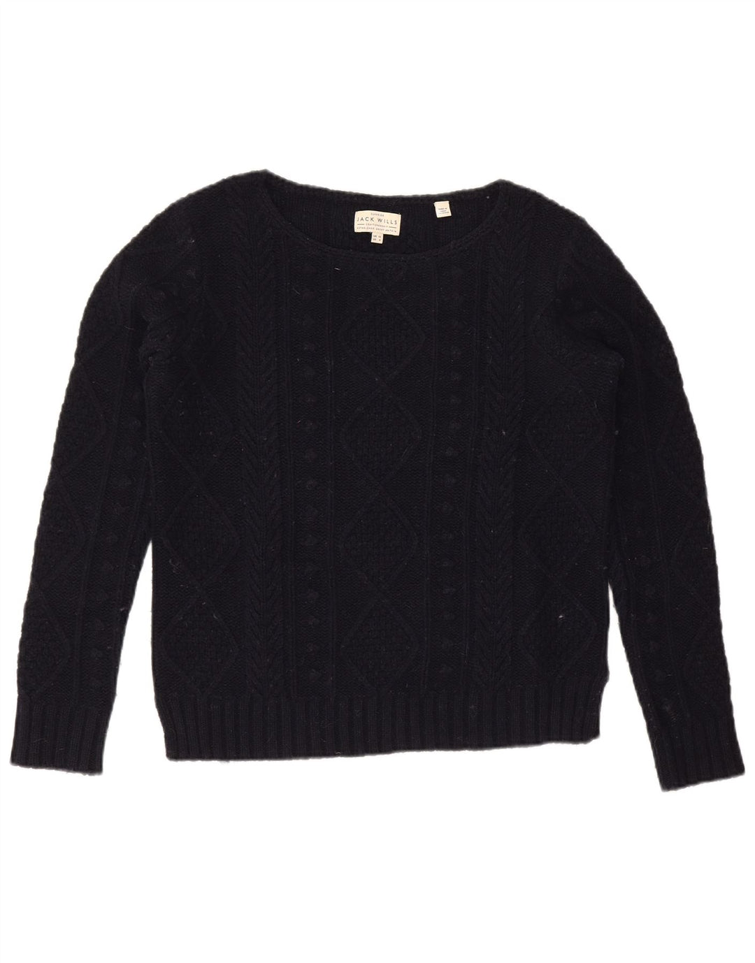 JACK WILLS Damen-Pullover, übergroß, U-Boot-Ausschnitt, Gr. 10, Marineblau