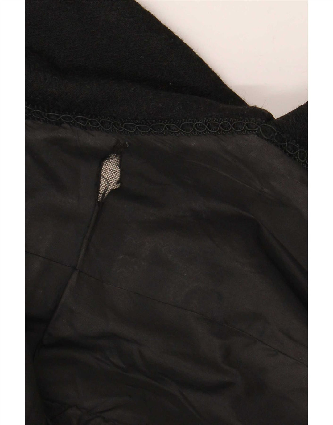Vintage Damen Zweireihiger Mantel UK 14 Medium Schwarz