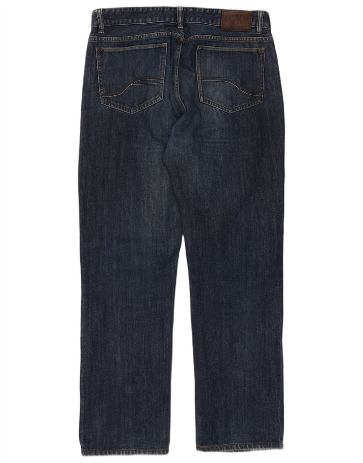Fat Face Herren Straight Jeans W34 L30 Blaue Baumwolle
