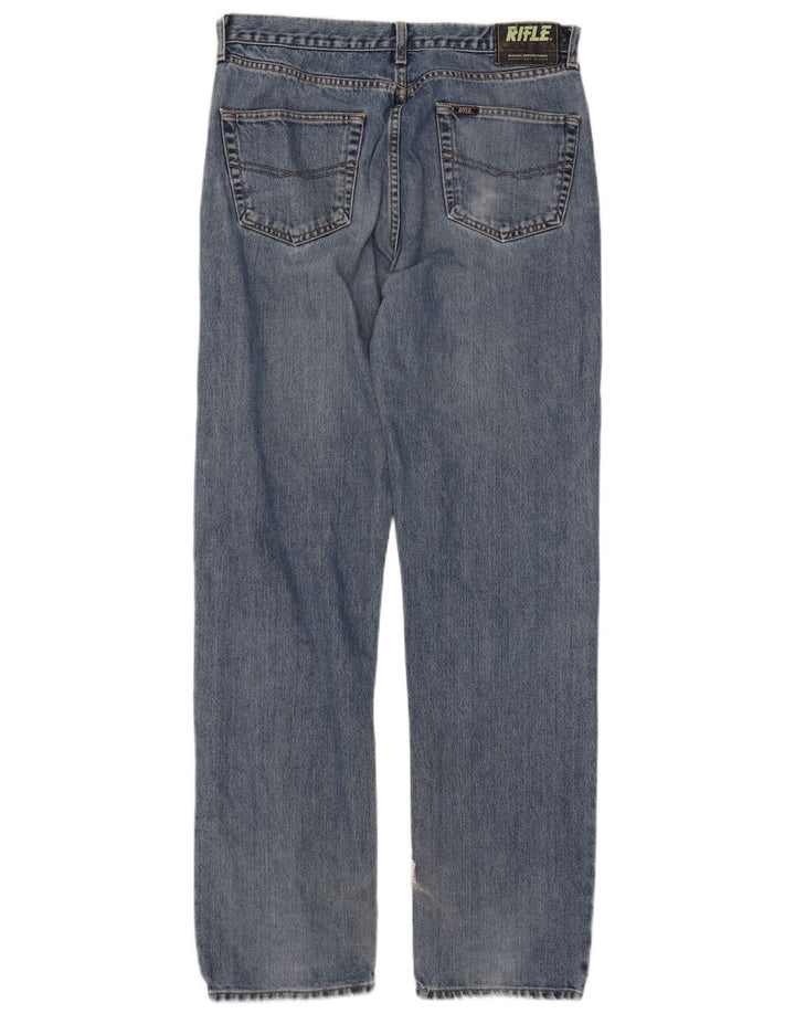 Rifle Herren Straight Jeans W34 L34 Blaue Baumwolle