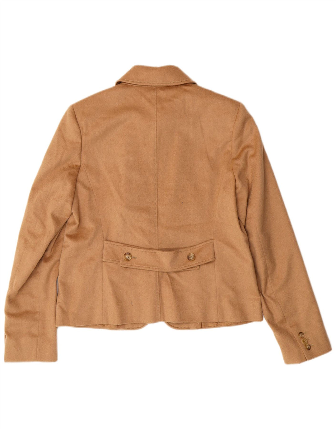 MAX MARA Damen-Blazerjacke mit 4 Knöpfen, UK 14, Größe L, Beige, Kamelhaar, klassisch