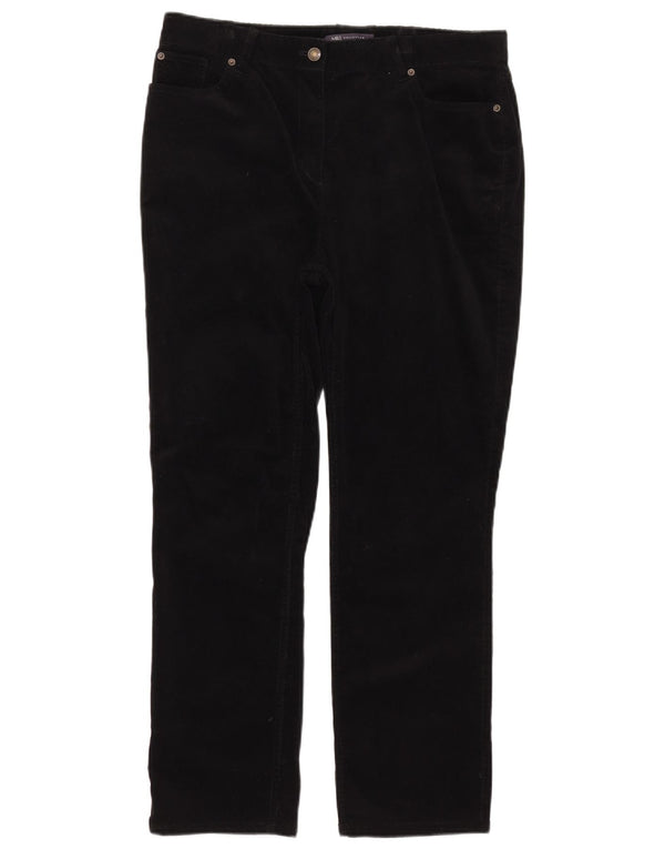 Marks & Spencer Damen Cordhose mit hoher Taille, UK 14, Größe L W34 L28 Bla
