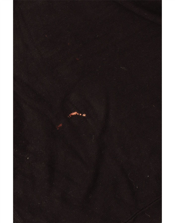 Zara Herren-Pullover, kurzärmelig, Knopfkragen, Größe L, Schwarz