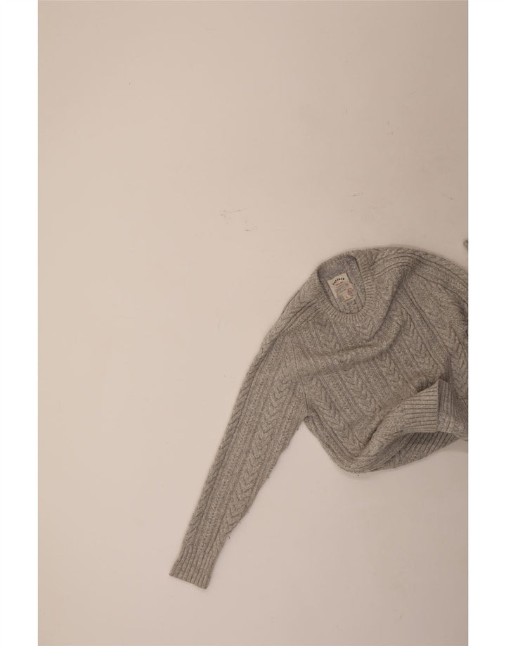 Fat Face Damen-Pullover mit Rundhalsausschnitt, Gr. 40, Größe L, Grau