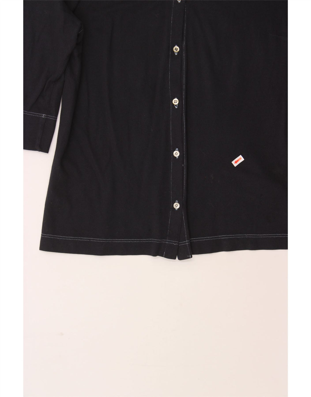 SERGIO TACCHINI Womens Milano Shirt Blouse IT 46 Large Navy Blue Vintage Sergio Tacchini and Second-Hand Sergio Tacchini from Messina Hembry 
