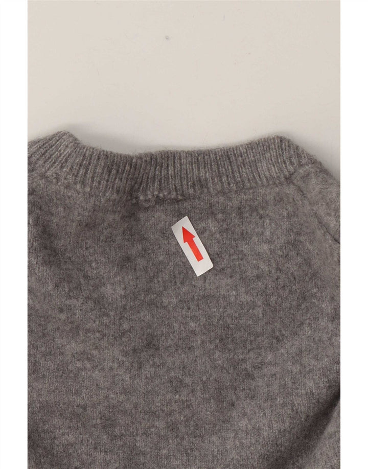Marks & Spencer Herren-Pullover mit Rundhalsausschnitt, mittelgraue Wolle