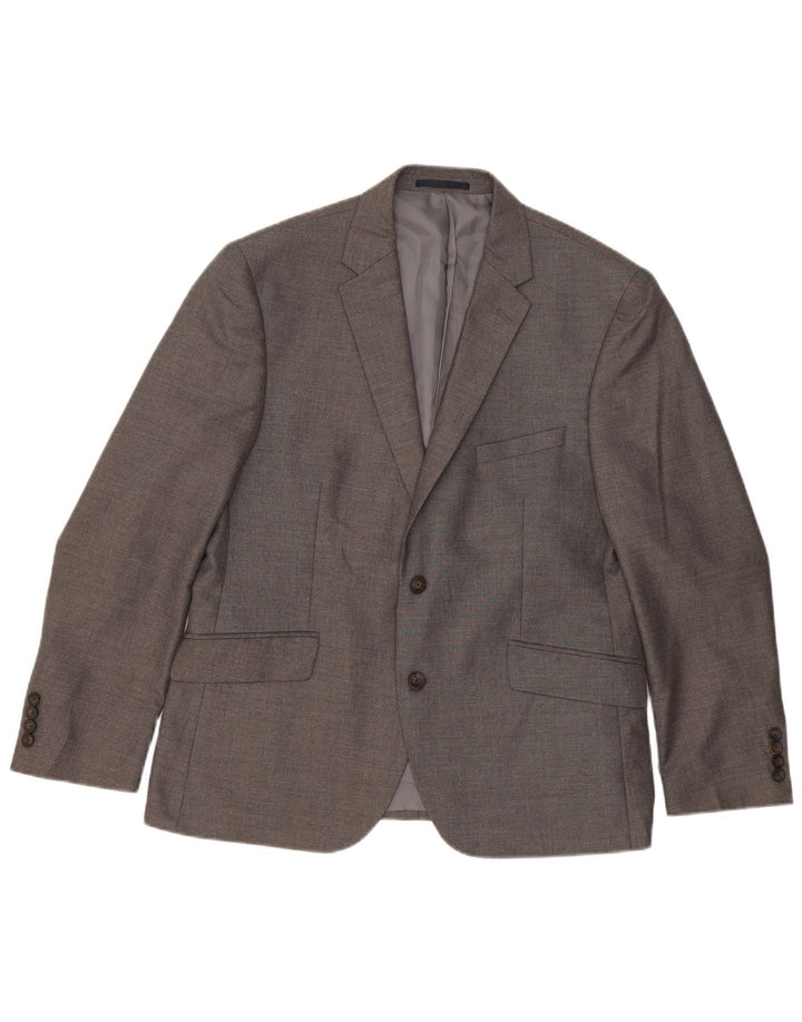 Marks & Spencer Herren-Blazer mit 2 Knöpfen, Gr. 42, Größe L, Grau, Polyester