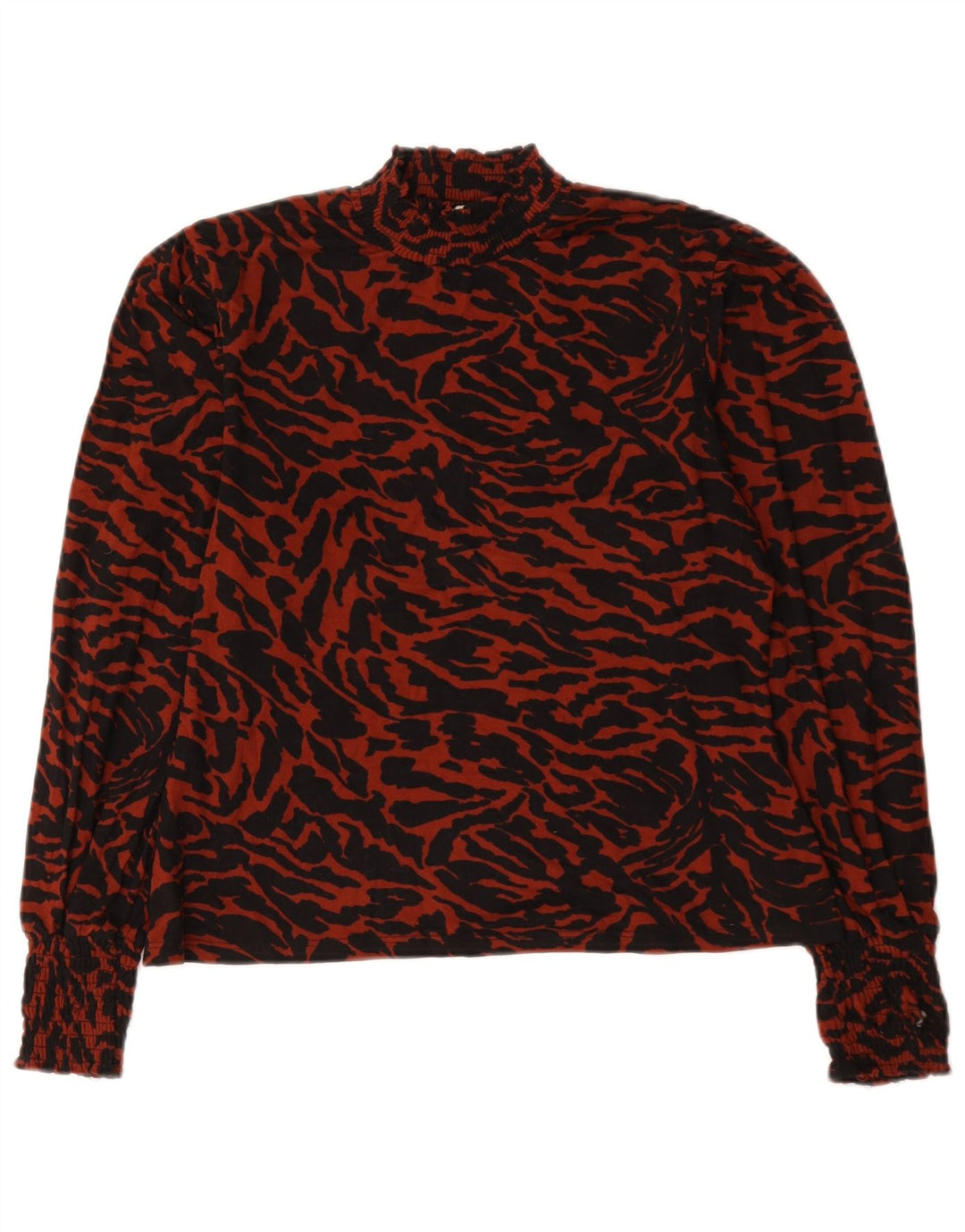 Oasis Langarm-Blusenoberteil für Damen, Gr. 44, Größe L, Rot, Polyester mit Tiermuster