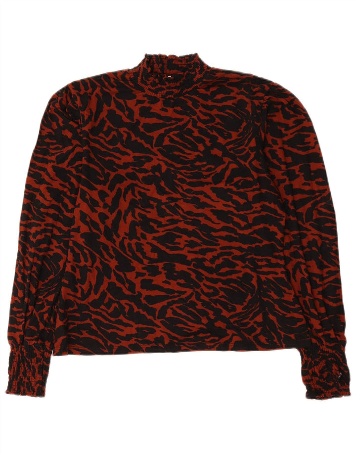 Oasis Langarm-Blusenoberteil für Damen, Gr. 44, Größe L, Rot, Polyester mit Tiermuster