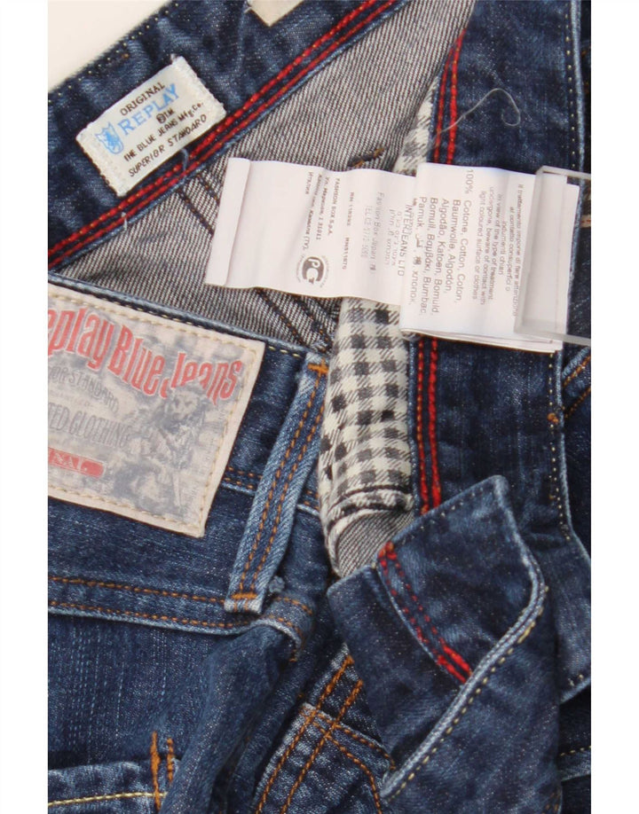 Replay Herren Slim Jeans W32 L32 Blaue Baumwolle