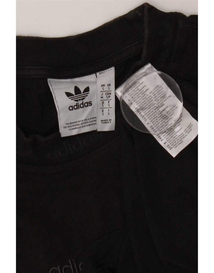 Adidas Herren T-Shirt Top Small Schwarz Baumwolle