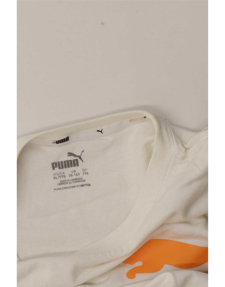 Puma Jungen Grafik T-Shirt Top 15-16 Jahre Weiß