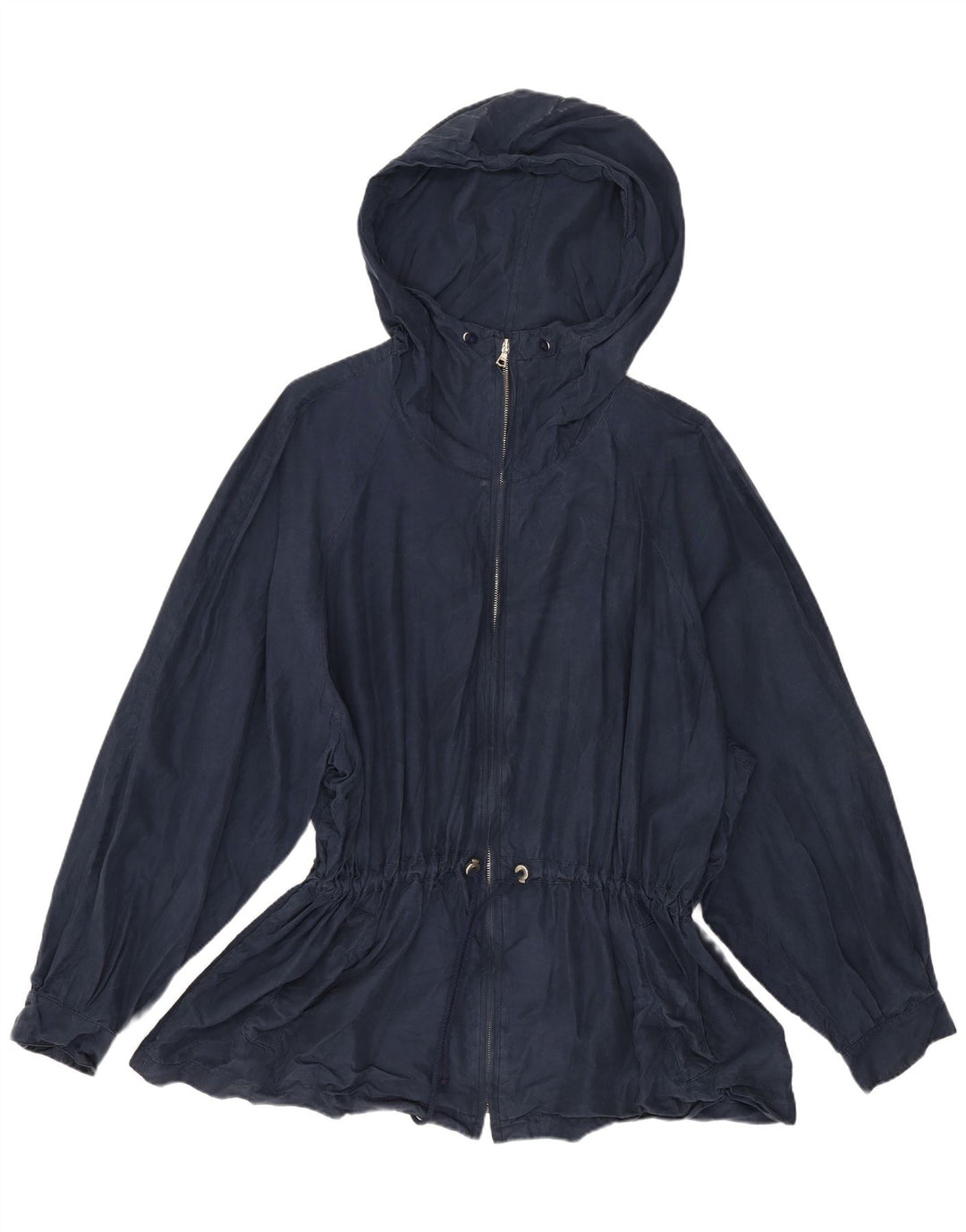 Belfe Damen-Utility-Jacke mit Kapuze IT 44 Medium Navy Blue Silk